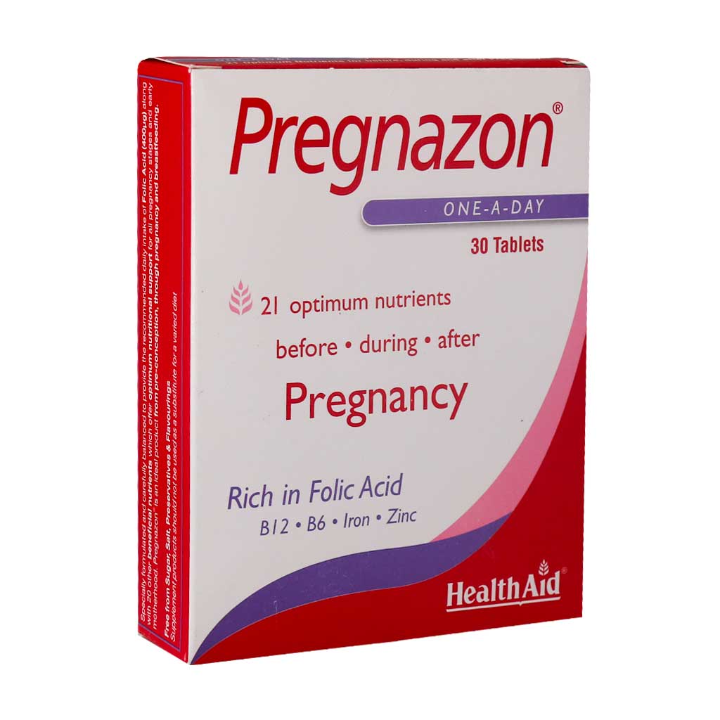 قرص پرگنازون هلث اید ۳۰ عددی PREGNAZON