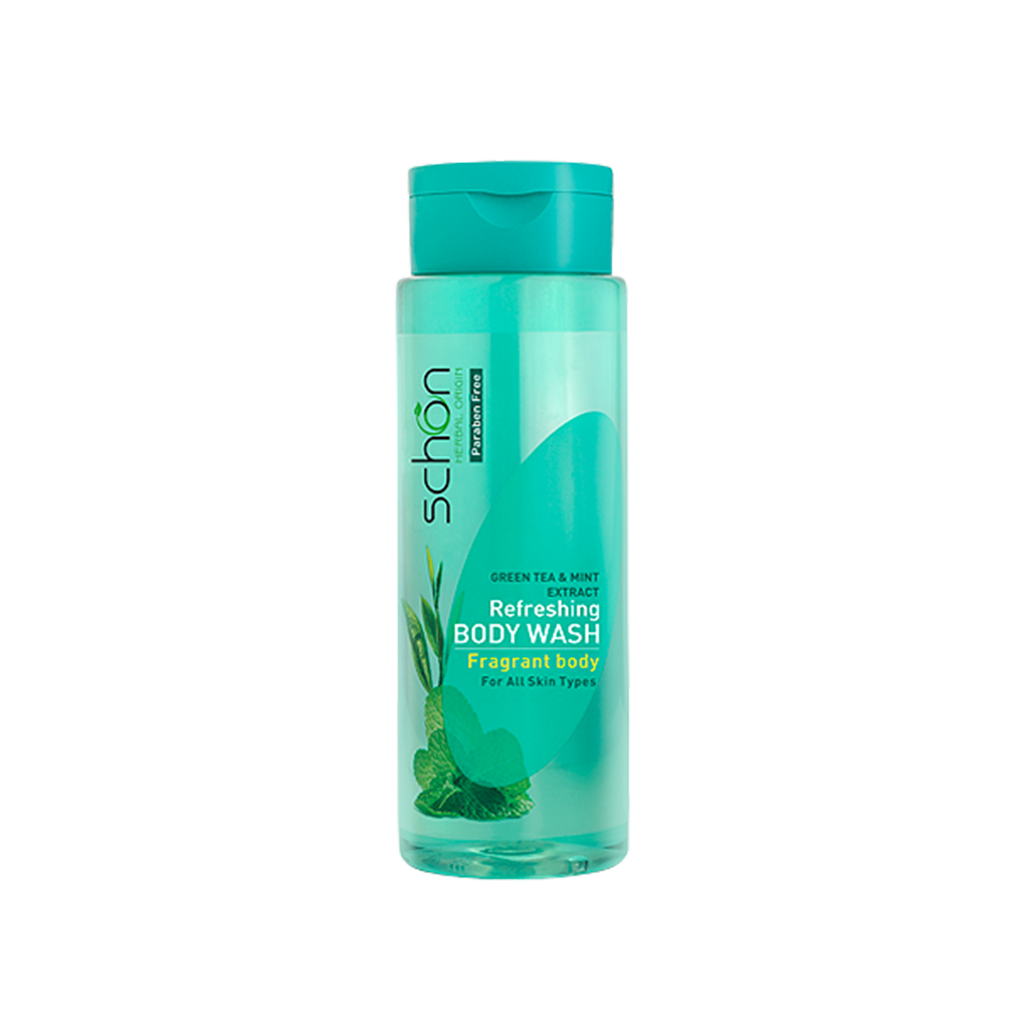 شامپو بدن با عصاره چای سبز و نعناع شون REFRESHING BODY WASH GREEN TEA AND MINT EXTRACT SCHON