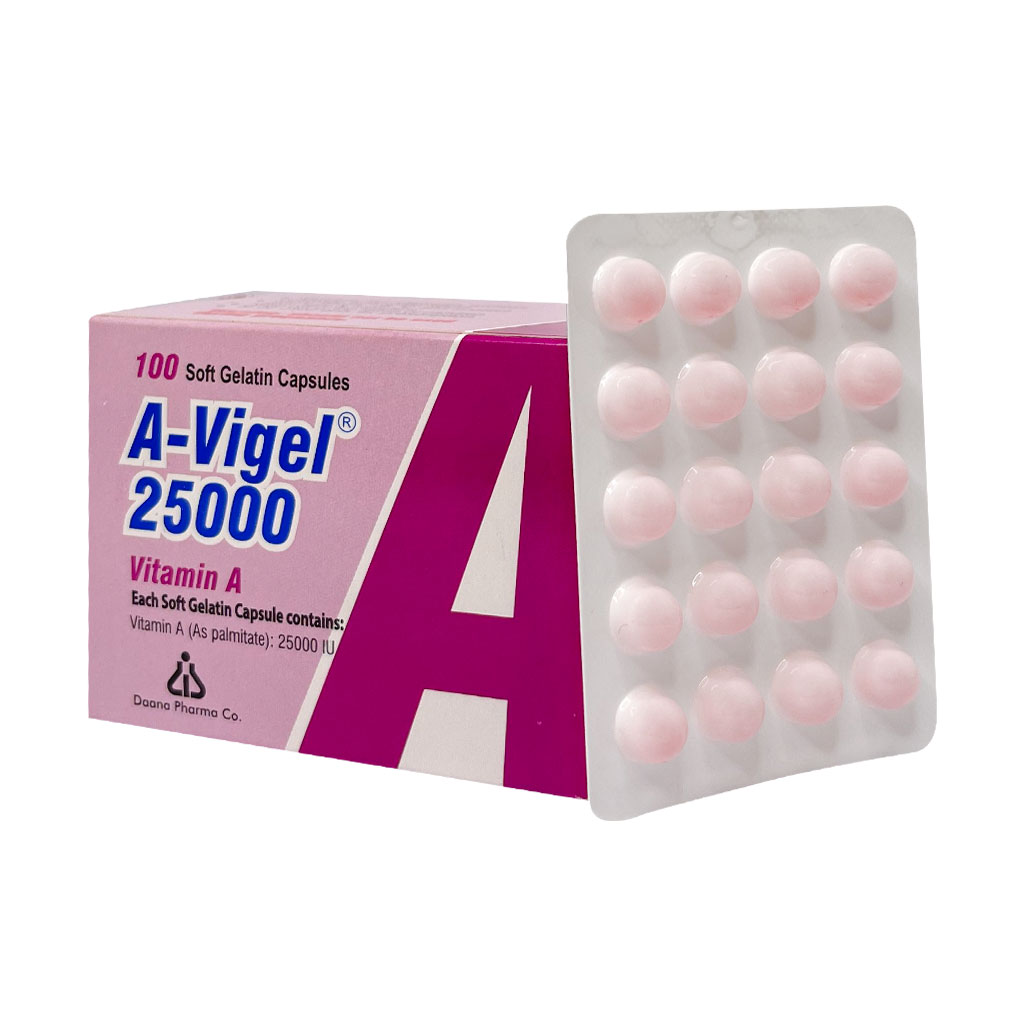 ویتامین آ 25000 واحد A VIGEL 25000 VITAMIN A