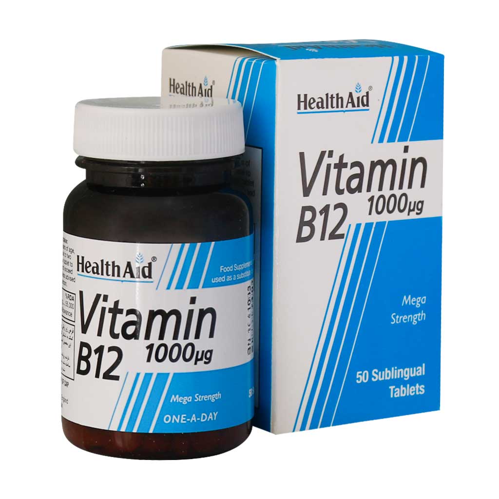 ویتامین ب12 هلث اید 1000میکروگرم 50 عددی VITAMIN B12 1000 HEALTH AID