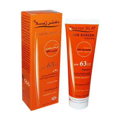 کرم ضدآفتاب رنگی با چربی کنترل شده SPF63+2 دکتر ژیلا SUN SCREEN CREAM TINTED SPF 63+2 DOCTOR JILA