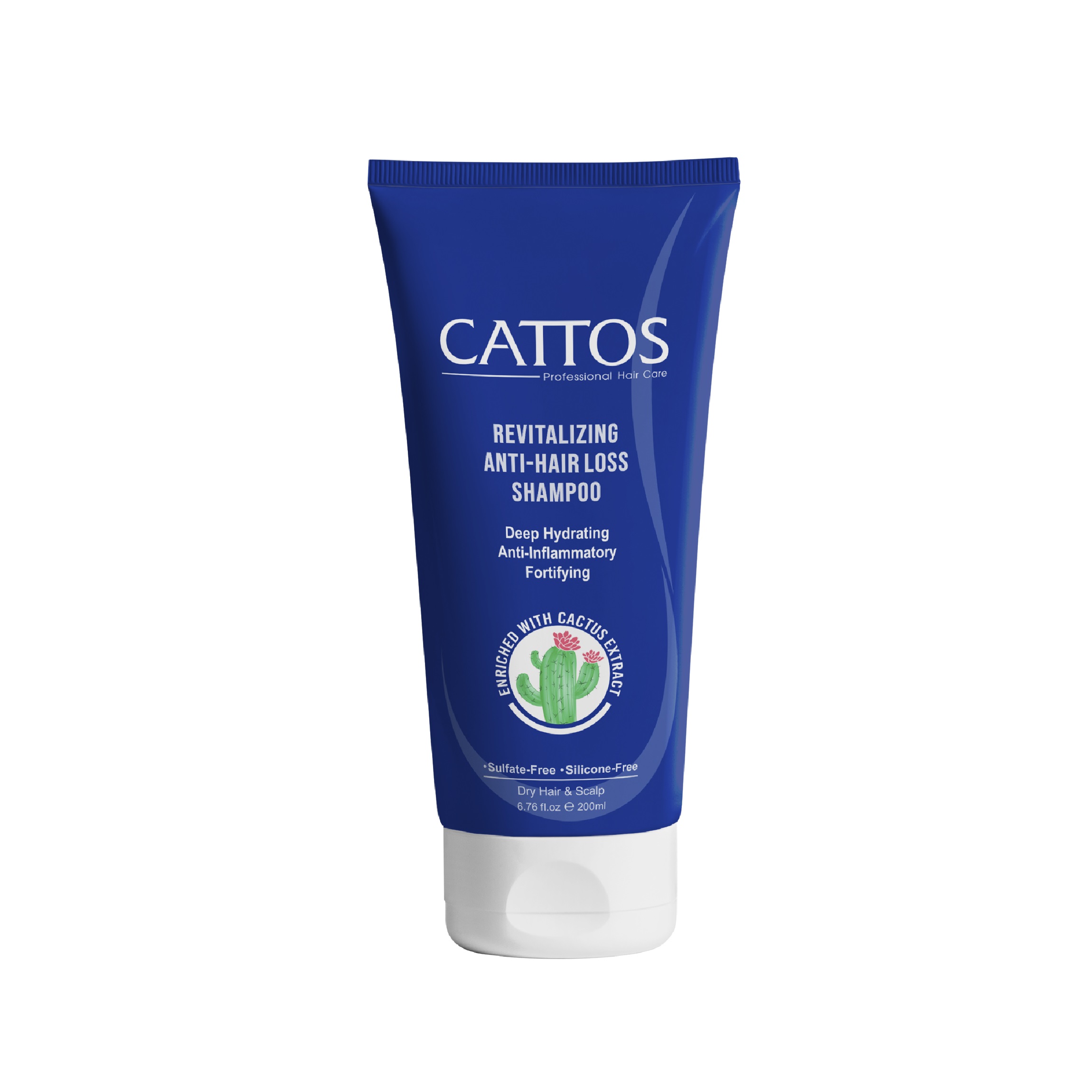 شامپو ضد ریزش مو خشک و تقویت کننده کاتوس CATTOS REVITALIZING ANTI HAIR LOSS SHAMPOO