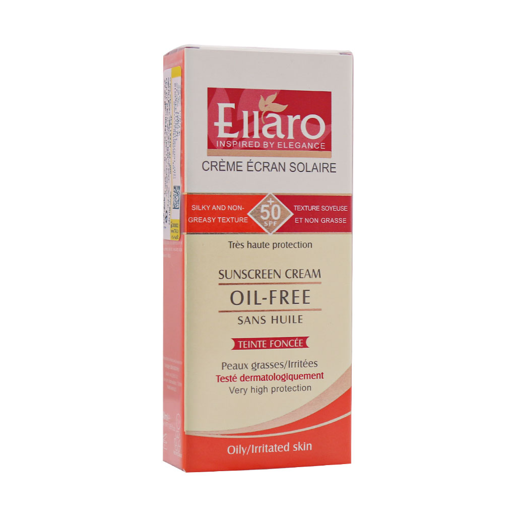 کرم ضد آفتاب فاقد چربی +SPF 50 (بژ روشن) الارو SUNSCREEN ELLARO