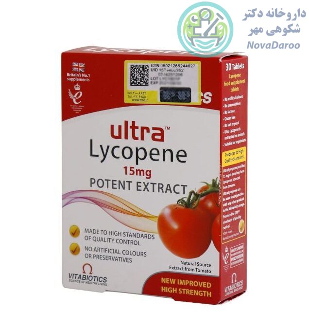 قرص اولترا لیکوپن ۱۵ میلیگرم ویتابیوتیکس 30 عدد