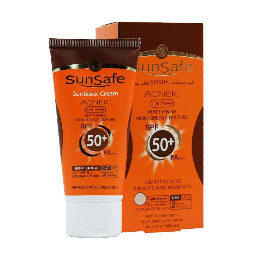 کرم ضد آفتاب SPF50 فاقد چربی سان سیف...